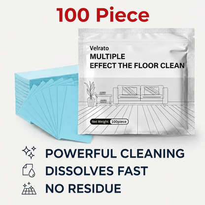 🧼 Velrato 100 Piece Floor Cleaning Tablets Multi-Surface Antibacterial Cleaner for Hardwood, Tile & Laminate