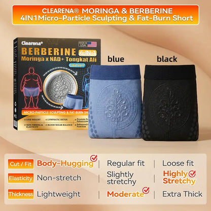 2026 6-in-1 Micro-Particle Sculpting & Fat-Burning Shorts for Women & Men with Male Vitality Support | Moringa × Berberine × NAD+